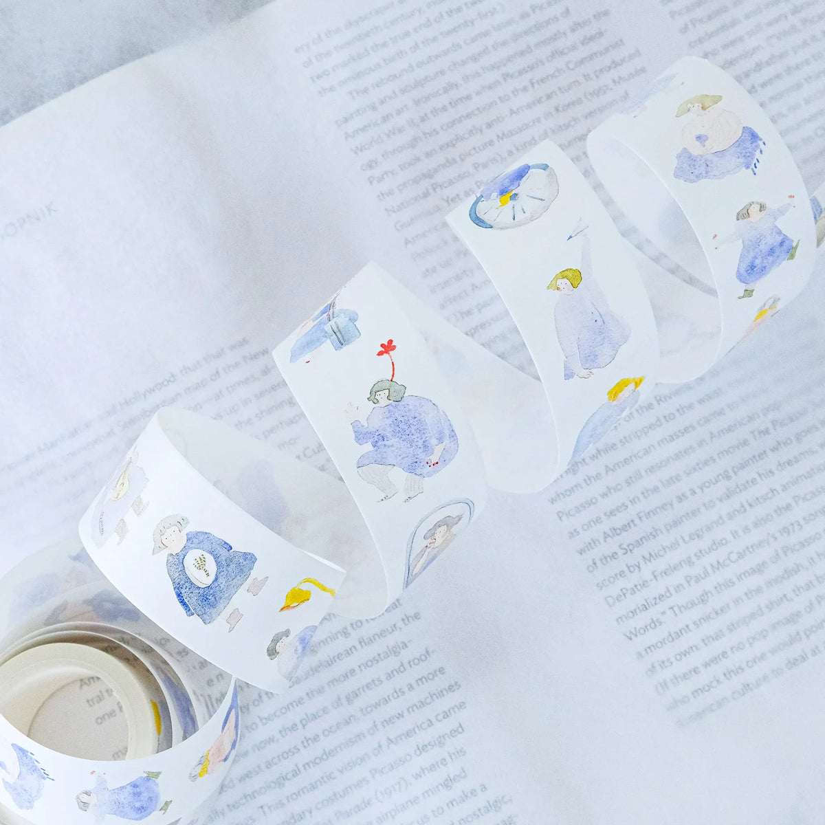 Seasons Quartet Vol.2 Washi Tape by Dodolulu — pastel seasonal-character washi tape, for journaling & craft