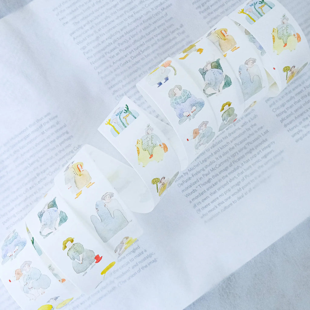Seasons Quartet Vol.4 Washi Tape by Dodolulu — pastel seasonal-character washi tape, additional view, for journaling