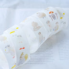 Seasons Quartet Vol.3 Washi Tape by Dodolulu — pastel seasonal-character washi tape, for journaling & craft