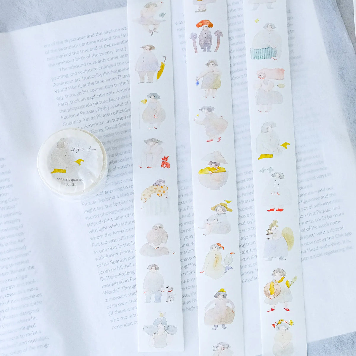 Seasons Quartet Vol.3 Washi Tape by Dodolulu — seasonal-character washi tape design, additional view, for journaling