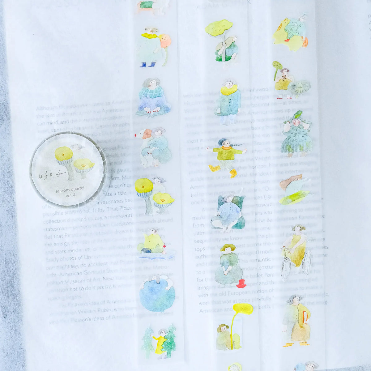 Seasons Quartet Vol.4 PET Tape by Dodolulu — cartoon-character PET tape design, for journaling