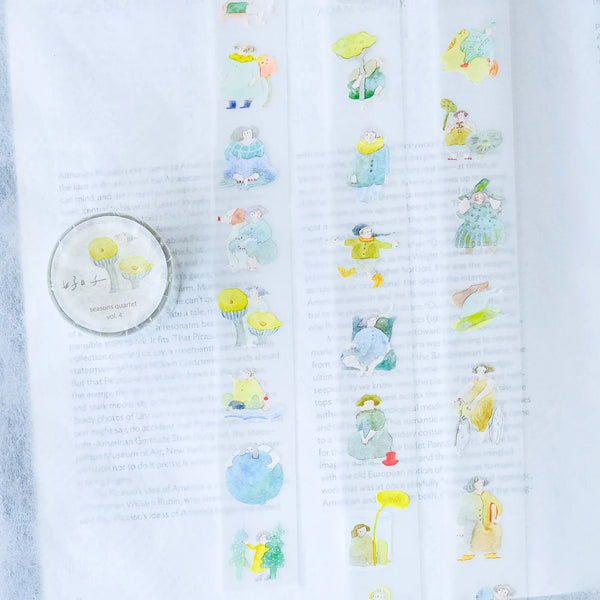 Seasons Quartet Vol.4 PET Tape by Dodolulu — cartoon-character PET tape design, for journaling