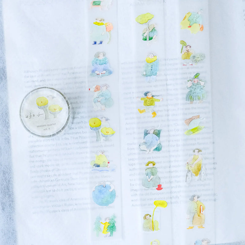Seasons Quartet Vol.4 PET Tape by Dodolulu — cartoon-character PET tape design, for journaling