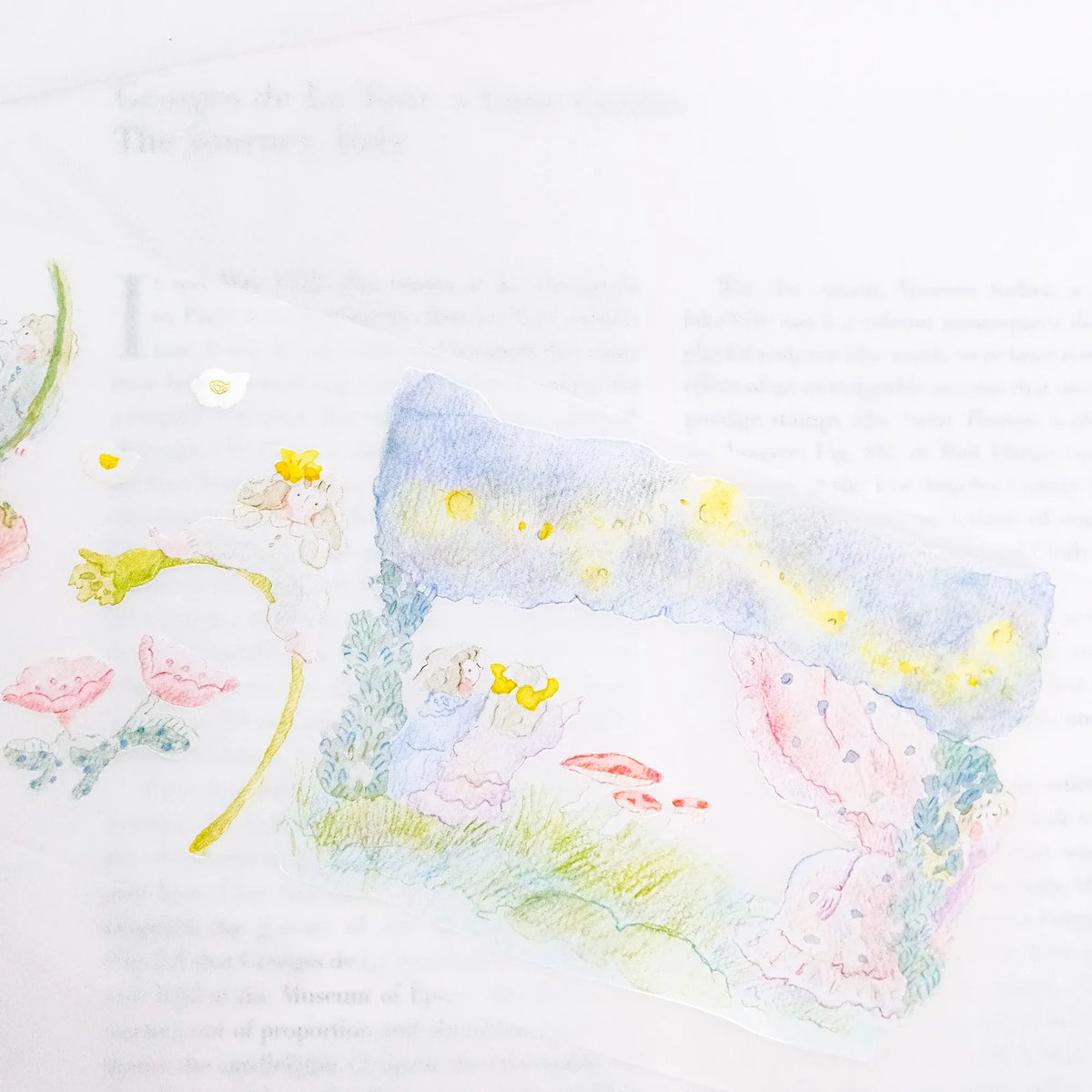 The Sound of Spring PET Tape by Dodolulu — dandelion-and-butterfly PET tape design, for journaling
