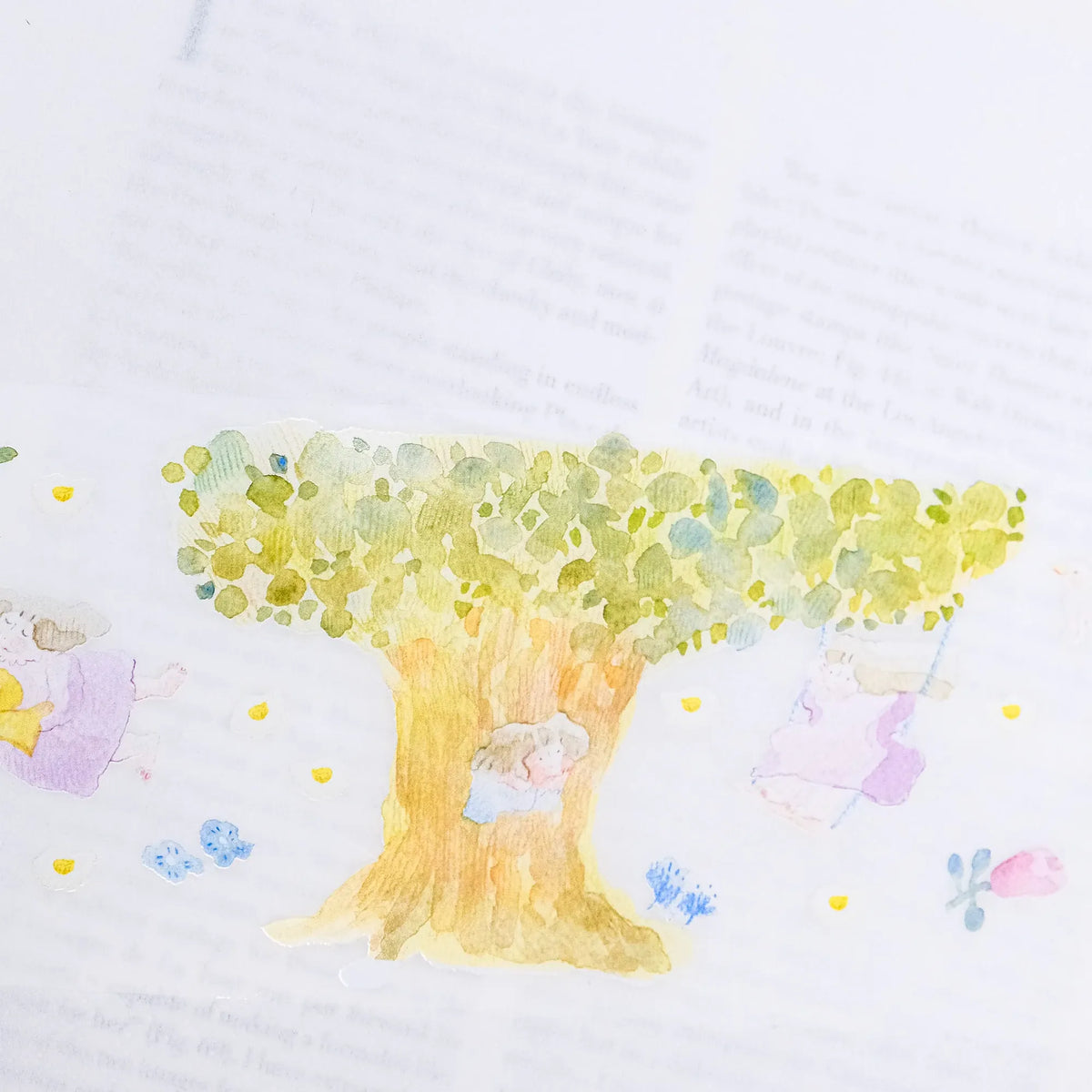 The Sound of Spring PET Tape by Dodolulu — colourful tree PET tape design, for journaling