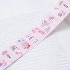 Pink Lullaby Label Tape by Dodolulu — pink cartoon-character label tape design, additional view, for journaling