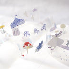 Miles Away .doremi. PET Tape by Dodolulu — circus tent and traveller designs on clear PET deco tape, for journaling