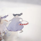 Miles Away .doremi. PET Tape by Dodolulu — lavender-dress figure with a basket PET tape close-up, for journaling