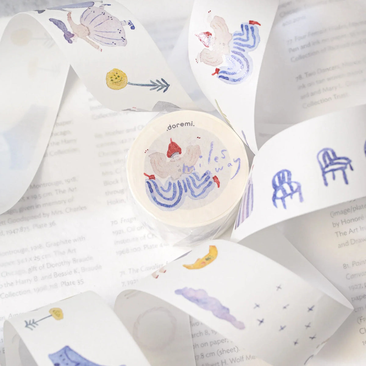 Miles Away .doremi. Washi Tape by Dodolulu — set of cute illustrated washi tape rolls, for journaling