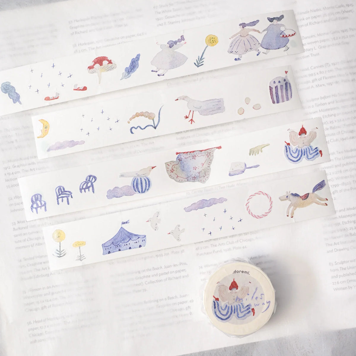 Miles Away .doremi. Washi Tape by Dodolulu — four whimsical circus washi tape rolls, for journaling