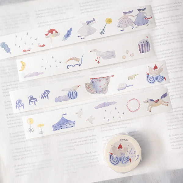 Miles Away .doremi. Washi Tape by Dodolulu — four whimsical circus washi tape rolls, for journaling