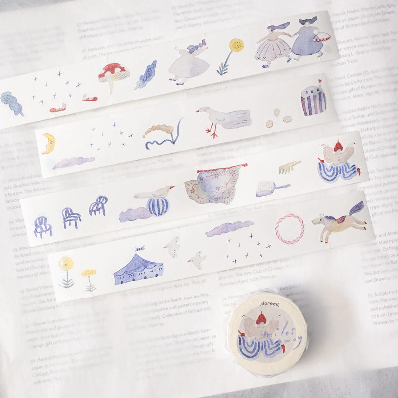 Miles Away .doremi. Washi Tape by Dodolulu — four whimsical circus washi tape rolls, for journaling