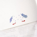 Miles Away .doremi. Washi Tape by Dodolulu — clouds and paper-planes washi tape in a notebook, for journaling