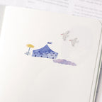 Miles Away .doremi. Washi Tape by Dodolulu — circus tent and birds washi tape design, for journaling