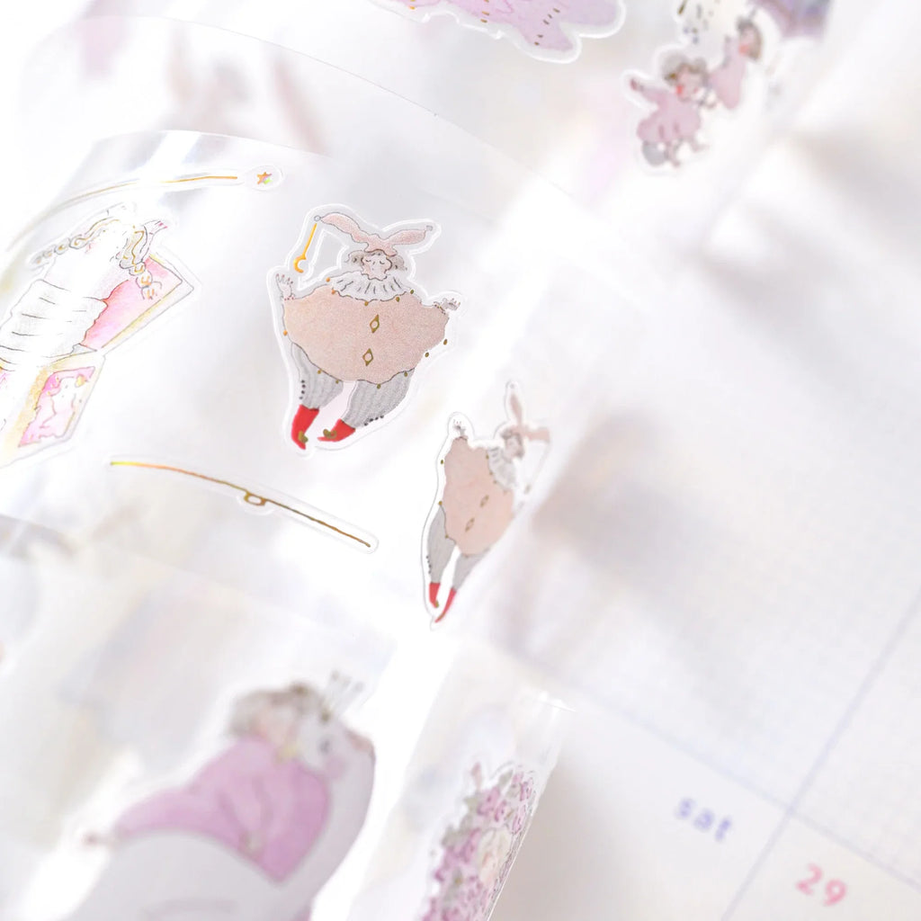 As If By Magic .doremi. PET Tape by Dodolulu — pastel character designs on clear PET deco tape, for journaling