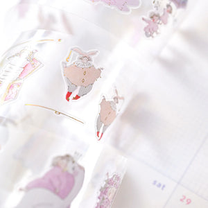 As If By Magic .doremi. PET Tape by Dodolulu — pastel character designs on clear PET deco tape, for journaling