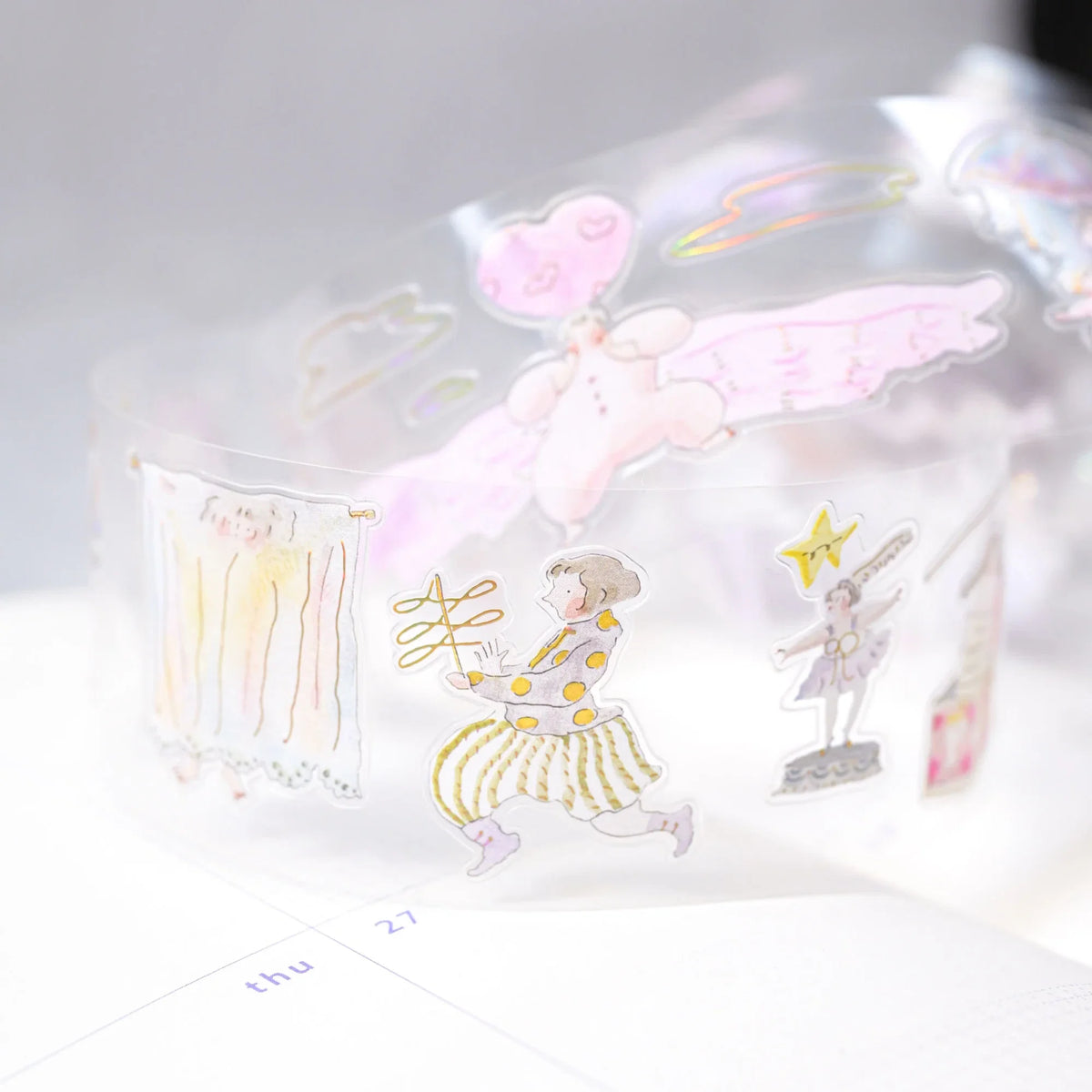 As If By Magic .doremi. PET Tape by Dodolulu — fairy-with-a-star PET tape design close-up, for journaling