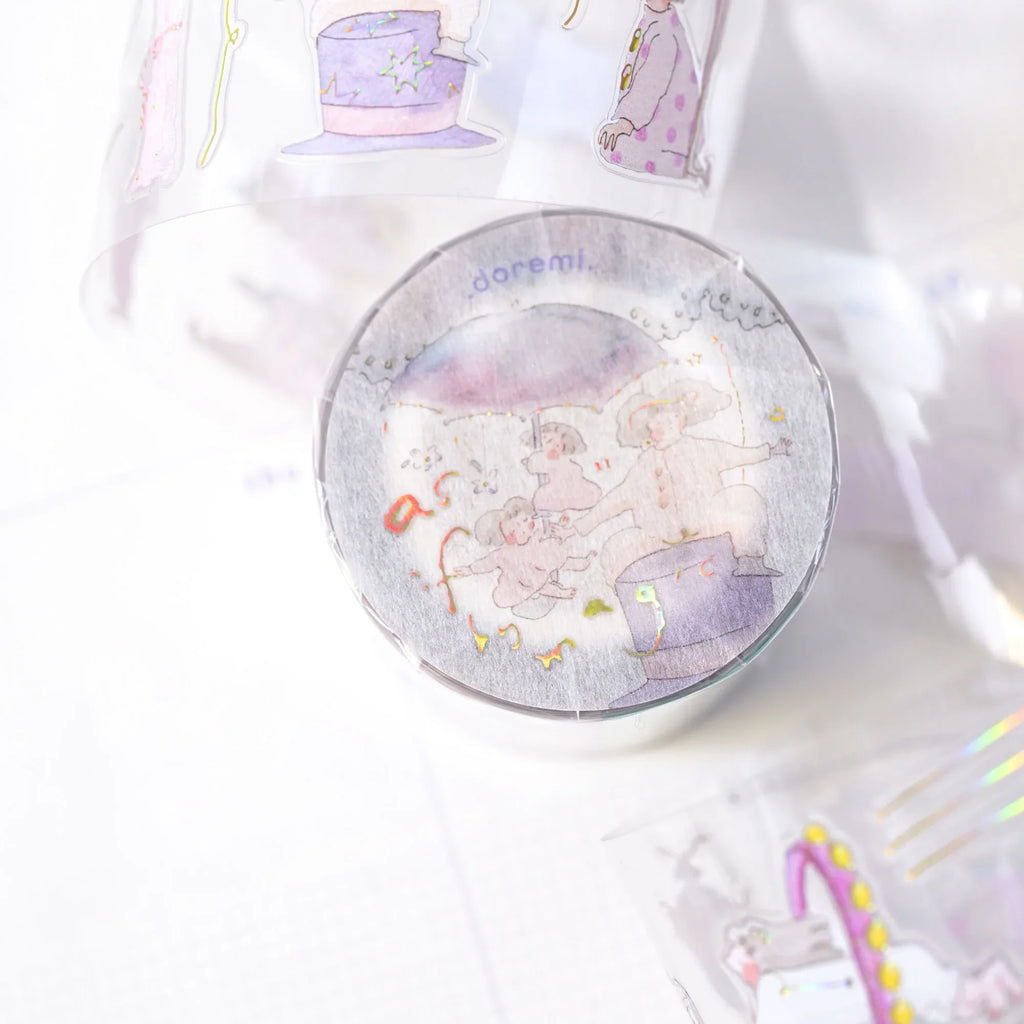 As If By Magic .doremi. PET Tape by Dodolulu — fairy and purple-lantern PET tape roll, for journaling