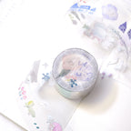 When Birds Sing .doremi. PET Tape by Dodolulu — PET tape roll in its round case, alternate view, for journaling