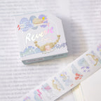 Reverie Foil Washi Label Tape by Dodolulu — mermaid washi label tape roll and box, for journaling