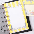 Follow The Bloom M6 Notebook Refills by Dodolulu — bunny-and-cloud bordered grid insert page, for journaling