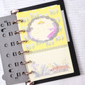 Follow The Bloom M6 Notebook Refills by Dodolulu — yellow floral illustrated inserts in a ring planner, for journaling