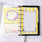 Follow The Bloom M6 Notebook Refills by Dodolulu — yellow cartoon-illustrated planner insert page, for journaling