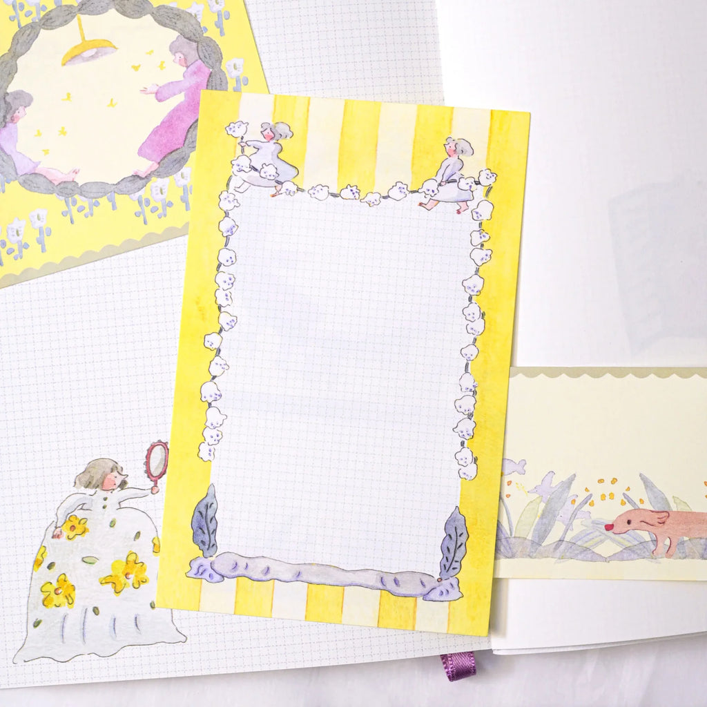 Follow The Bloom M6 Notebook Refills by Dodolulu — rabbit-and-flower grid insert notepad, for journaling