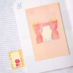 On Stage M6 Notebook Refills by Dodolulu — archway-and-cat watercolour insert print, for journaling