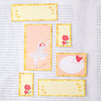 On Stage M6 Notebook Refills by Dodolulu — ballerina-and-poppies bordered insert cards, for journaling