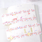 Berry Tales Memo Label Tape by Dodolulu — matching girl-and-floral planner stickers, for journaling