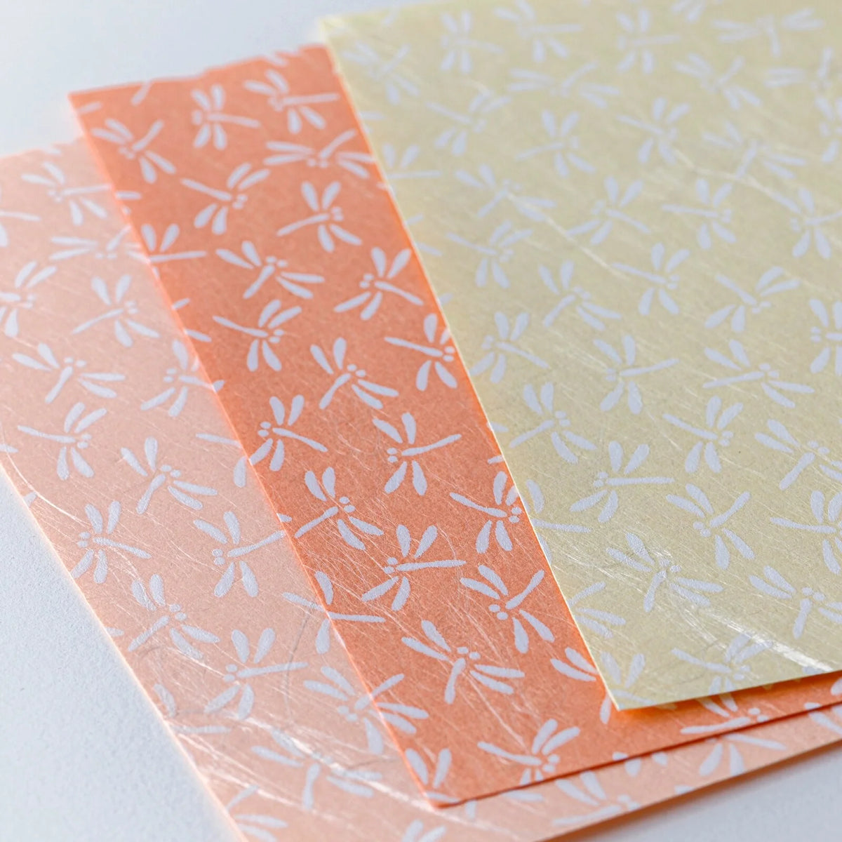 Additional view of the Dragonfly Origami Paper handmade washi sheets and pattern