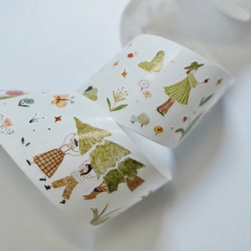 Roll of Fairytale Forest PET Tape with a fairy design displayed on a white background