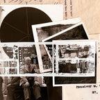 Collage of vintage photographs and text on a textured background