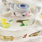 Floral Girls 58 PET Tape by DingDing — fairy-design clear PET deco tape, for journaling