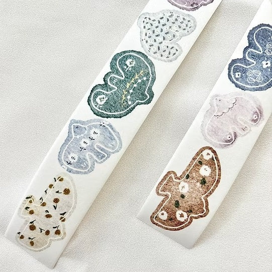 Two rolls of Fly Washi Tape with delicate floral designs displayed on a light background