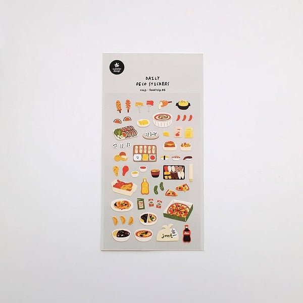 Food Trip 6 Sticker Sheet by Suatelier, food-themed stickers on a white background