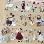 Forest Concert PET Tape by Yier — folk-art musicians and swans PET tape design, for journaling