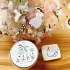 Forest Picnic PET Tape by Yier — 'Picnic in the Forest' girl-and-mushrooms PET tape design, for journaling
