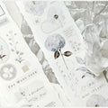 Set of decorative stickers with floral designs on a white background