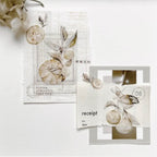 Floral design on a white background with text