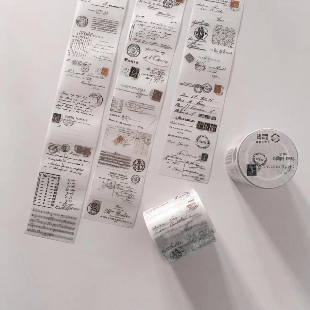 French Delights Vol.2 PET Tape by Suritrue with printed vintage designs on a white surface