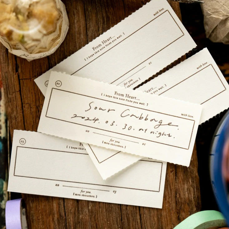 Handwritten notes on a wooden surface with a muffin in the background