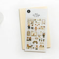 Packaging of Daily Deco stickers with illustrated designs on a white background