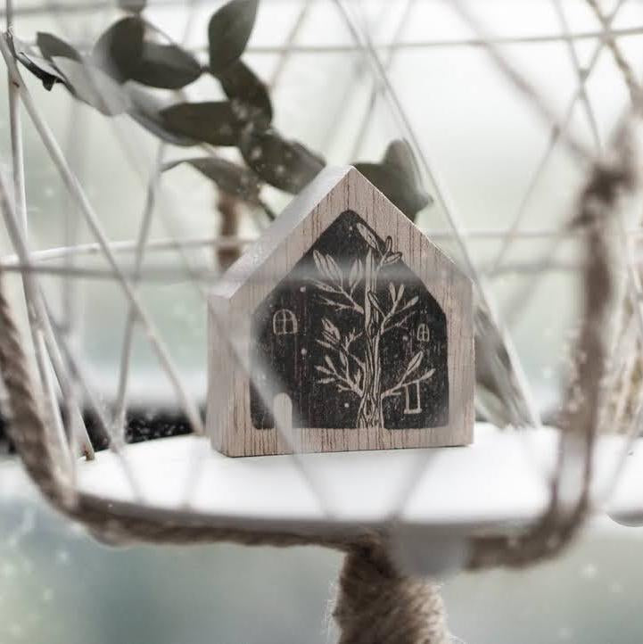 Alternate view of the Tree of Life Rubber Stamp showing its rooted tree impression detail