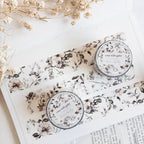 Two jars of cream with floral packaging on a floral-patterned surface.