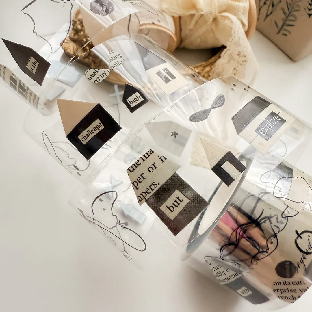 Homecoming Bird PET Tape in clear packaging with black text and graphics on a white surface