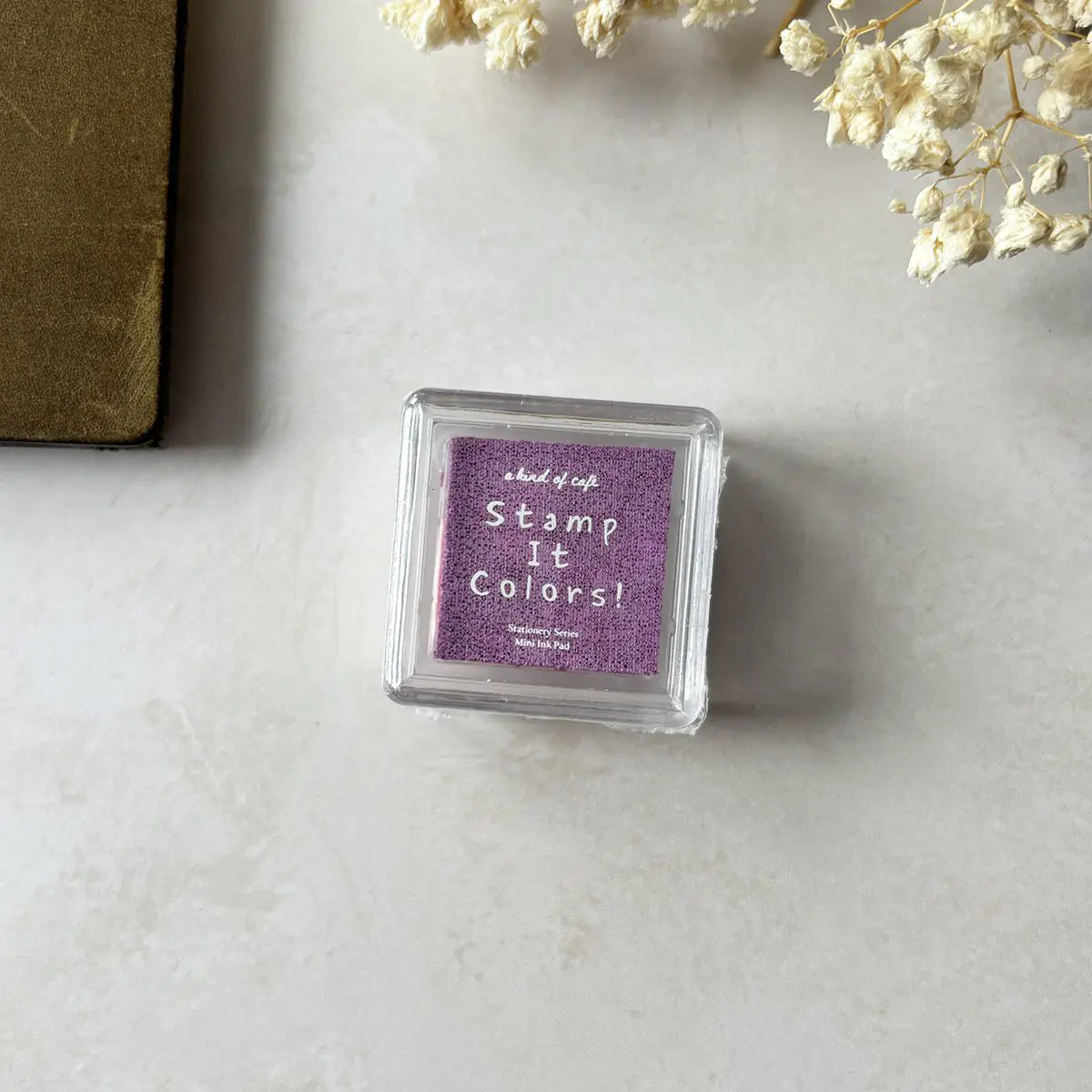Hyacinth Stamp Ink Pad by a kind of café — violet glitter pigment stamp ink pad, for journaling & craft
