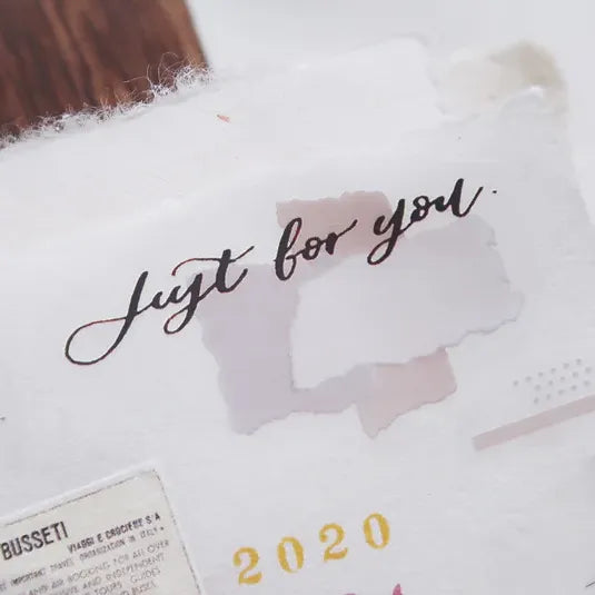 Latte PET Tape by Jr. Journal with a Just for you script design shown against a clean white background