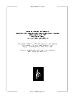 Product information card for magnetic planner charm with usage instructions, safety notes, and Kolour Cafe branding